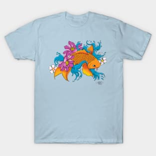 Koi and Flowers T-Shirt